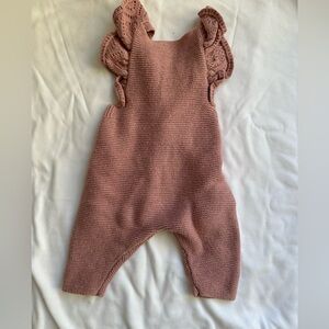 Zara Soft Pink Knit Baby Outfit
